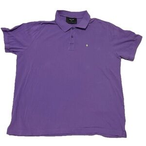 Jared Lang Mens Polo Shirt Purple Size XXL Short Sleeve Pima Cotton